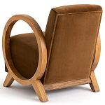 Кресло с круглыми деревянными подлокотниками Modesto Chair варинант исполнения - 4 | Loft Concept в Самаре