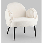 Полукресло Wave Stripes букле белый варинант исполнения - 1 | Loft Concept в Самаре