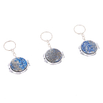 Зеркало брелок карманное двухстороннее из натурального камня Лазурит Stone Mirrors варинант исполнения - 8 | Loft Concept в Самаре