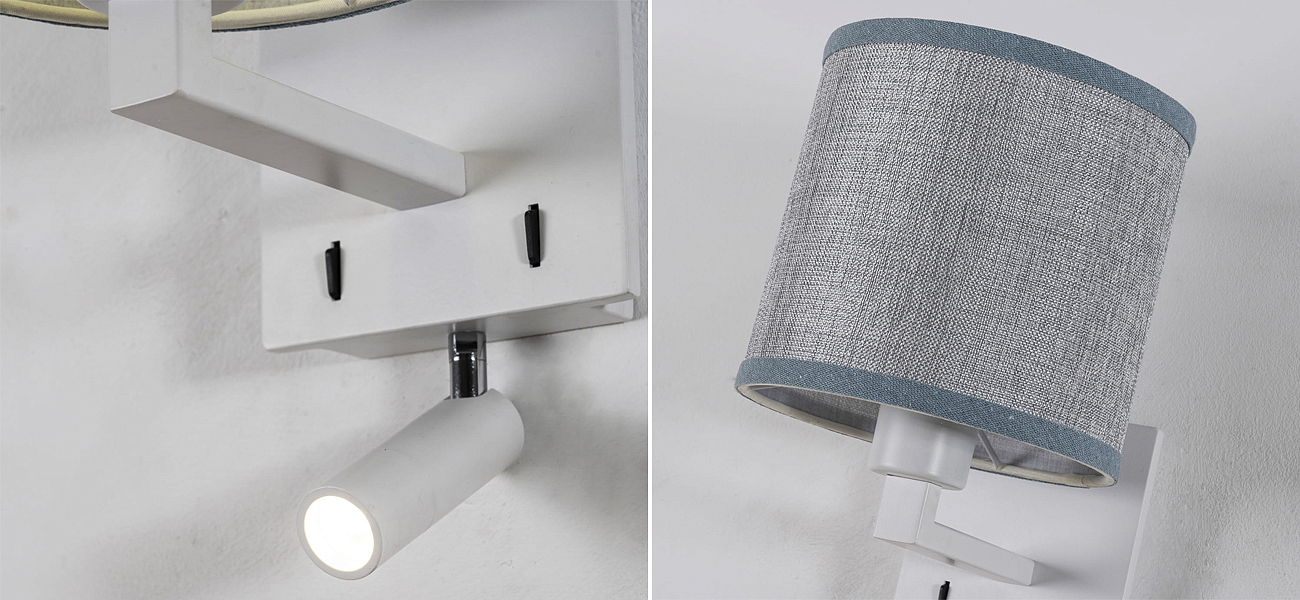 Бра с абажуром и поворотным спотом Trumpet Lamp White Бра с абажуром и поворотным спотом Trumpet Lamp White - Loft-Concept в Самаре