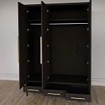 Большой Шкаф Primo Темный орех с 3 дверьми и 3 выдвижными ящиками варинант исполнения - 9 | Loft Concept в Самаре