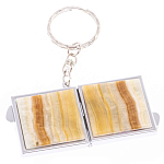 Зеркало брелок складное двухстороннее из натурального камня Оникс Silver Stone Mirrors варинант исполнения - 5 | Loft Concept в Самаре