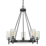  Люстра с 5-ю цилиндрическими плафонами из стекла с пузырьками Hinkley варинант исполнения - 1 | Loft Concept в Самаре