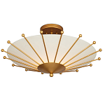 Потолочный светильник в форме конуса с каркасом золотого цвета и тканевым абажуром Inspiration in Light варинант исполнения - 2 | Loft Concept в Самаре