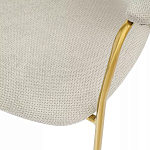 Стул Singer Chair с подлокотниками серый на золотистых ножках варинант исполнения - 7 | Loft Concept в Самаре