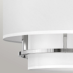 Потолочный светильник с двухслойным белым текстильным абажуром Hinkley варинант исполнения - 23 | Loft Concept в Самаре