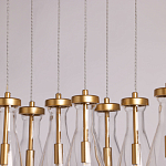 Люстра с 9-ю прозрачными стеклянными плафонами в форме капли Lucid Rain  варинант исполнения - 6 | Loft Concept в Самаре