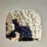 Светильник вязаный из шерсти Черно-белый варинант исполнения - 1 | Loft Concept в Самаре