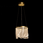 Подвесной светильник цилиндрической формы с прозрачным волнистым плафоном Wave Line варинант исполнения - 3 | Loft Concept в Самаре