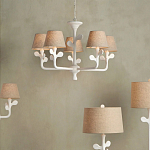 Торшер с белым каркасом и тканевыми абажуром Natural Stems варинант исполнения - 6 | Loft Concept в Самаре