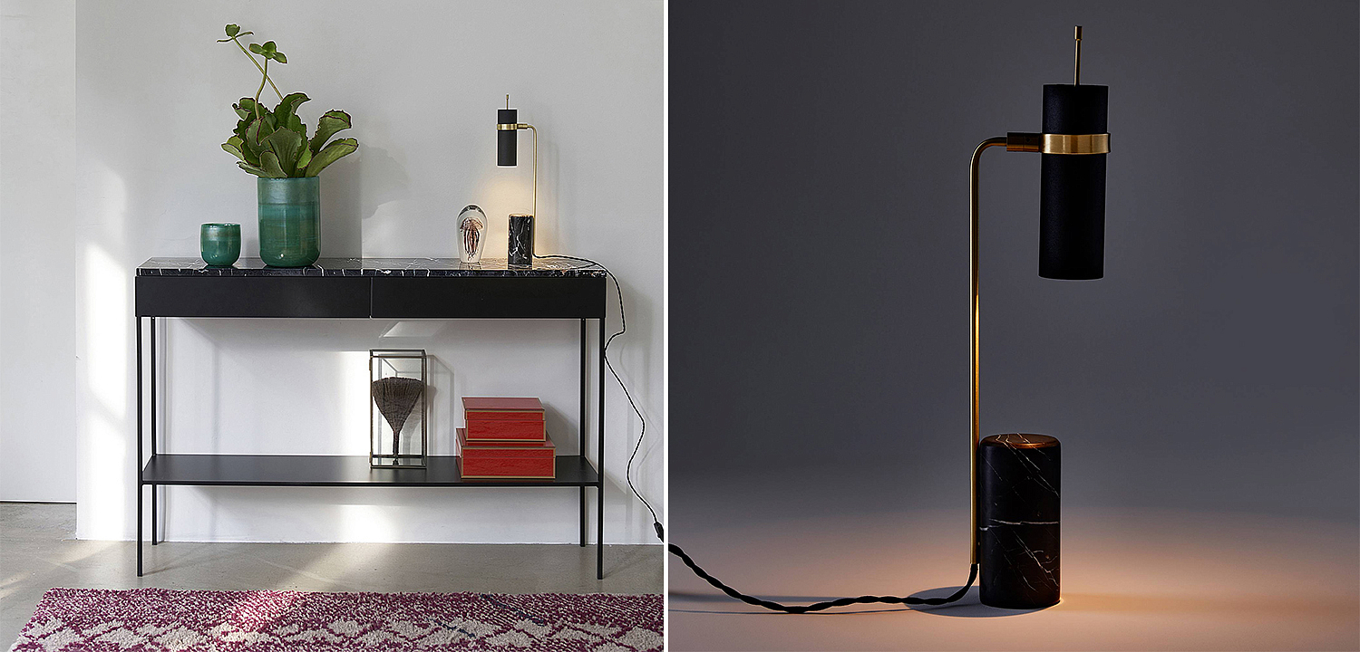 Настольная лампа Detlef Table lamp black marble Настольная лампа Detlef Table lamp black marble - Loft-Concept в Самаре