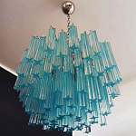 Дизайнерская люстра Blue Lagoon glass бирюзовое стекло  варинант исполнения - 3 | Loft Concept в Самаре