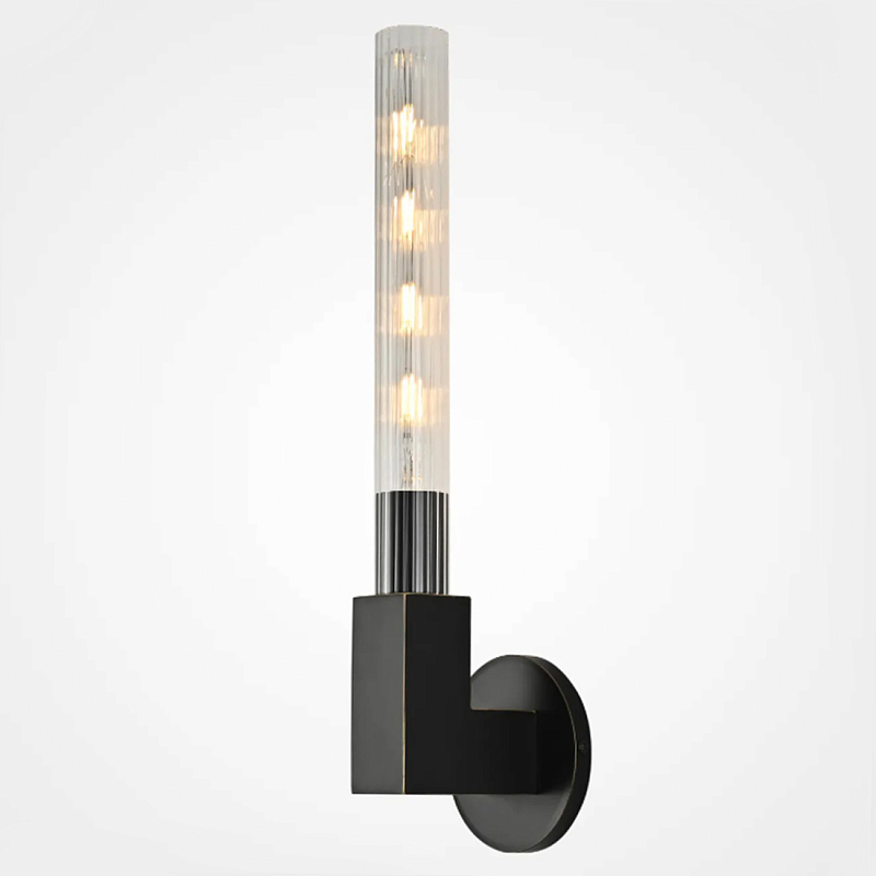 Бра CANNELLE wall lamp SINGLE Sconces Black Черный Прозрачное Стекло в Самаре | Loft Concept 