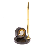 Часы настольные с ручкой из натурального камня Stone Clock варинант исполнения - 11 | Loft Concept в Самаре