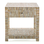 Тумбочка прикроватная Vancouver Bone Inlay Bedside Beige варинант исполнения - 3 | Loft Concept в Самаре