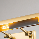 Светильник для картин цвета состаренная латунь с широким плафоном на прямоугольном основании Elstead Lighting варинант исполнения - 2 | Loft Concept в Самаре