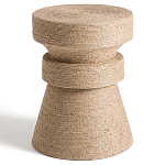 Приставной стол с отделкой из джута Juti D35 см варинант исполнения - 1 | Loft Concept в Самаре