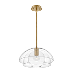 Подвесной светильник с прозрачным двойным стеклянным плафоном в форме купола и внутренней сферой Hinkley варинант исполнения - 10 | Loft Concept в Самаре