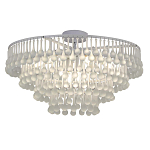 Люстра подвесная круглая с молочными стеклянными подвесками в форме капель Droplet Chandelier варинант исполнения - 2 | Loft Concept в Самаре