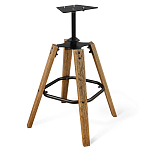 Барный стул со спинкой и подлокотниками на 4-х деревянных ножках Douglas Rhombus Серый Велюр варинант исполнения - 5 | Loft Concept в Самаре