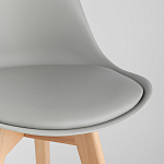 Стул с основой из пластика и мягким сиденьем Arvika Grey варинант исполнения - 7 | Loft Concept в Самаре