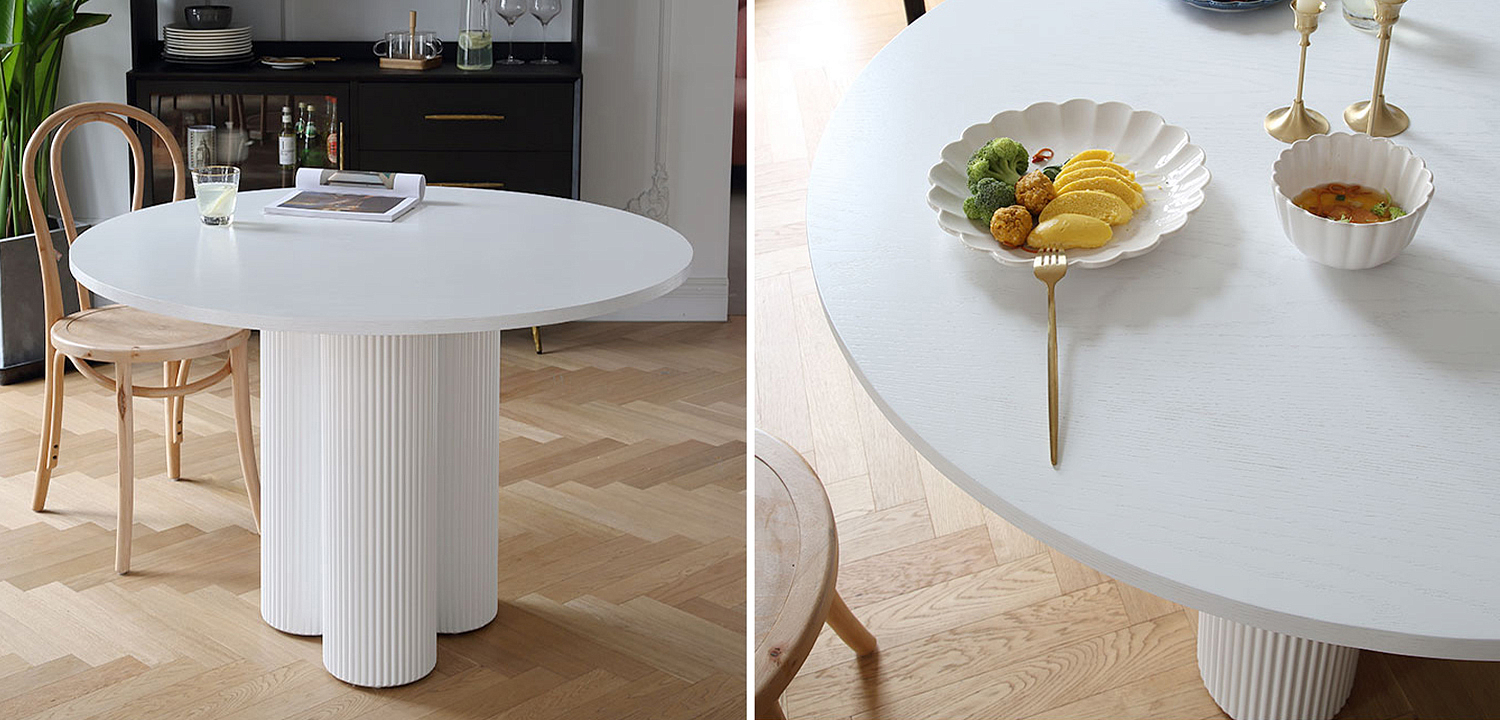 Круглый обеденный стол Hope White Round Dining Table Круглый обеденный стол Hope White Round Dining Table - Loft-Concept в Самаре
