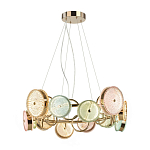 Люстра с плафонами из разноцветного стекла Glass Peonies варинант исполнения - 2 | Loft Concept в Самаре