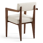 Кресло обеденное Alcove White Boucle из массива ореха варинант исполнения - 4 | Loft Concept в Самаре