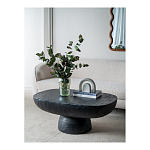 Столик кофейный черного цвета с овальной столешницей и круглым основанием Black Dalmen Table варинант исполнения - 8 | Loft Concept в Самаре