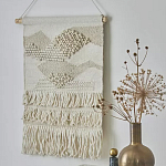 Панно из шерсти и хлопка с узором Beige Calista Serene варинант исполнения - 5 | Loft Concept в Самаре