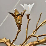 Люстра в виде золотой ветки с цветами Glass Flower Pendant Light варинант исполнения - 1 | Loft Concept в Самаре