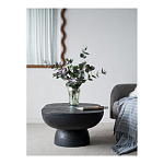 Столик кофейный черного цвета с овальной столешницей и круглым основанием Black Dalmen Table варинант исполнения - 10 | Loft Concept в Самаре