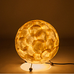 Настольная лампа из перламутра на металлическом каркасе Indonesian Egg варинант исполнения - 4 | Loft Concept в Самаре