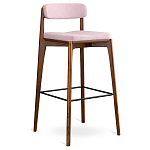 Барный стул из массива ясеня с обивкой из рогожки Elegant Ash варинант исполнения - 2 | Loft Concept в Самаре