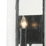 Бра с плафоном из прозрачного стекла на черном каркасе Glass Ball with Seeds варинант исполнения - 1 | Loft Concept в Самаре