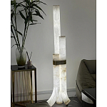 Торшер геометрический с тремя мраморными плафонами Marble Tripod варинант исполнения - 7 | Loft Concept в Самаре