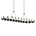 Люстра овальная с круглыми светодиодными источниками света Maxine Light варинант исполнения - 8 | Loft Concept в Самаре