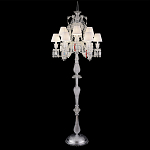 Торшер с 12-ю белыми текстильными абажурами и хрустальными подвесками Lustre Reverie варинант исполнения - 2 | Loft Concept в Самаре