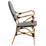 Кресло плетеное из ротанга Ronald Black White Rattan Chair варинант исполнения - 3 | Loft Concept в Самаре