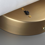 Бра с цилиндрическим плафоном из белого алебастра на круглом основании Латунь Cryptocrystalline Stone варинант исполнения - 3 | Loft Concept в Самаре