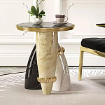 Дизайнерский журнальный стол круглый на 3-х фигурных ножках Cuzadit варинант исполнения - 2 | Loft Concept в Самаре