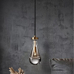 Подвесной светильник в форме капли с прозрачным стеклянным плафоном Dribble варинант исполнения - 1 | Loft Concept в Самаре