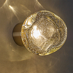 Бра с круглым плафоном из прозрачного стекла с пузырьками воздуха Effervia  варинант исполнения - 11 | Loft Concept в Самаре