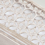 Бра прямоугольное в серебрянном цвете с ажурной решеткой Feiss варинант исполнения - 4 | Loft Concept в Самаре