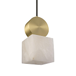 Подвесной светильник с квадратным мраморным плафоном Marble square варинант исполнения - 3 | Loft Concept в Самаре