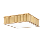 Потолочный светильник квадратный с гофрированным латунным абажуром Millennium варинант исполнения - 1 | Loft Concept в Самаре