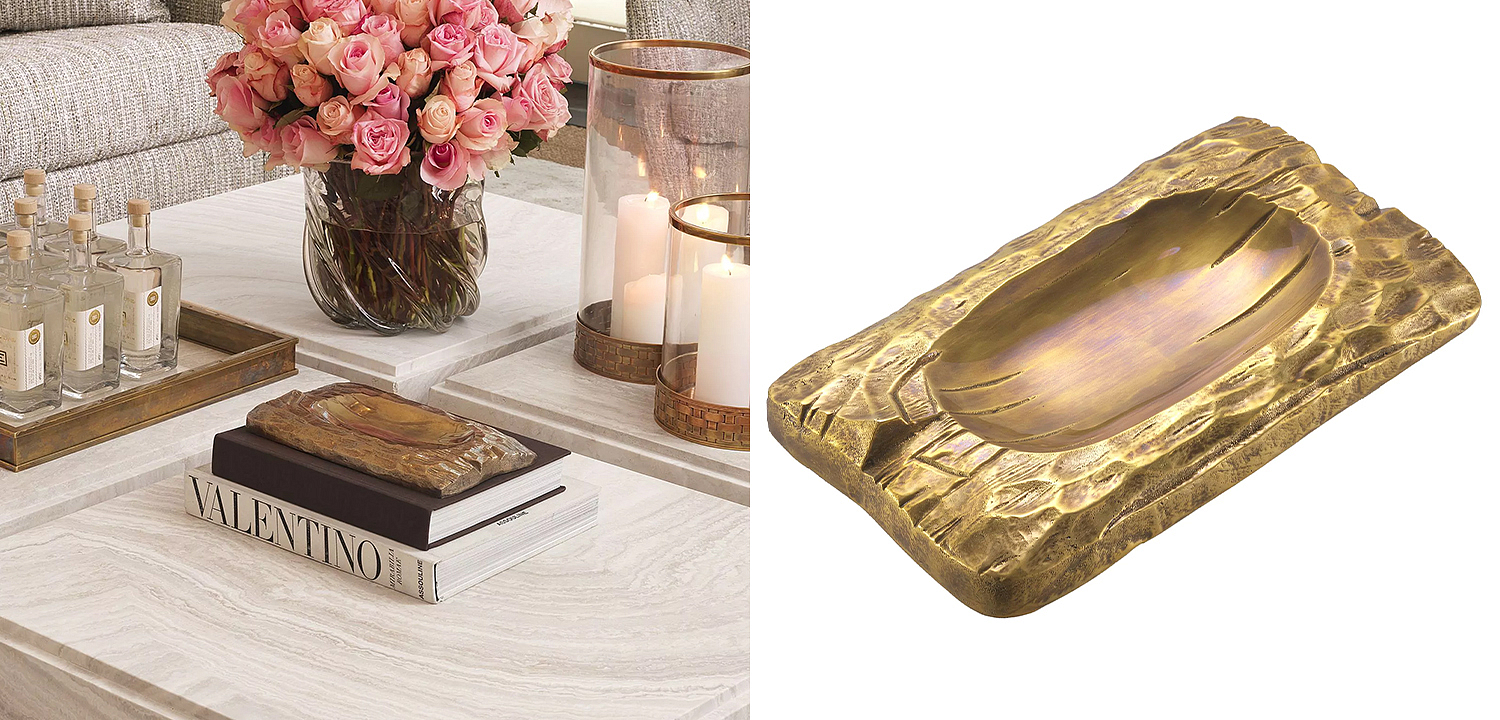 Поднос Eichholtz Tray Chiasso Brass Поднос Eichholtz Tray Chiasso Brass - Loft-Concept в Самаре