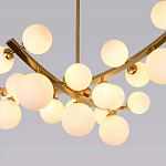 Люстра подвесная фигурная с белыми лампами в форме шара Felicitat варинант исполнения - 2 | Loft Concept в Самаре