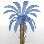 Торшер Glass Decorated Palm Floor Lamp Blue Листья Пальмы  варинант исполнения - 4 | Loft Concept в Самаре