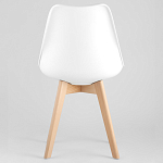 Стул с основой из пластика и мягким сиденьем Arvika White варинант исполнения - 5 | Loft Concept в Самаре